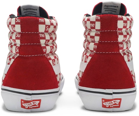 Buy Supreme x Vans Sk8 Hi Pro Checkered Red VN0A38Z3JLY Novelship