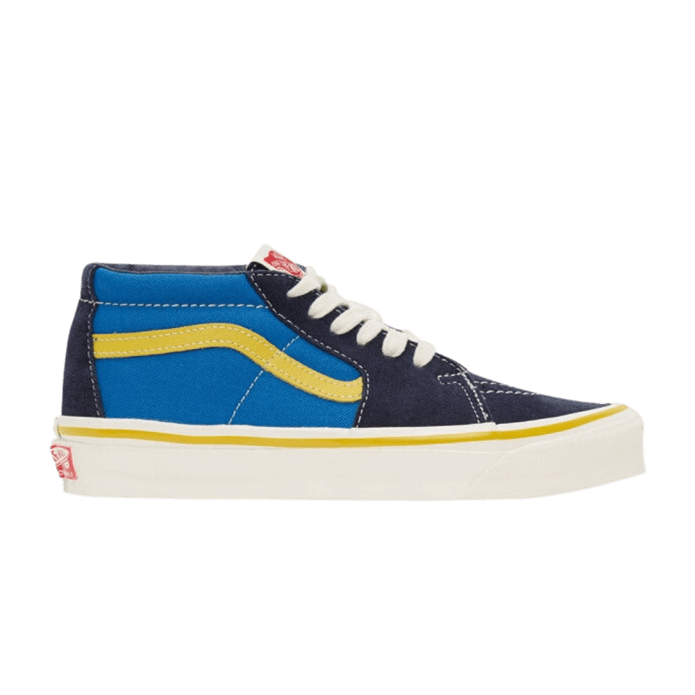 vans sk8 mid blue yellow
