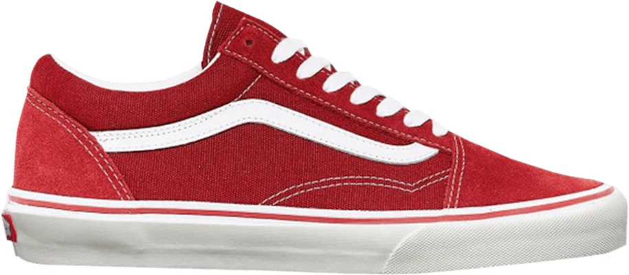 Red vans low top old best sale skool