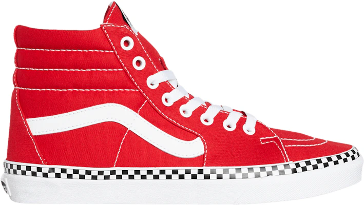 Vans Sk8 Hi Check Foxing Racing Red VN0A38GEVS5 VN0A38GEVS5