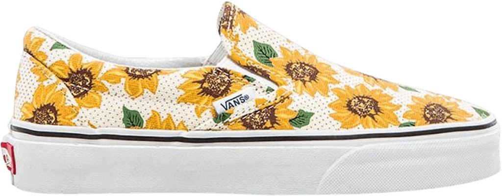 Vans classic hot sale slip on sunflower