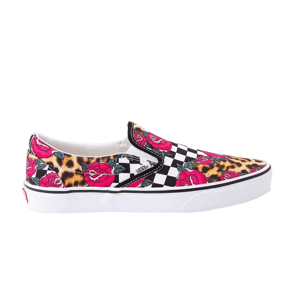 Vans Classic Slip‑On 'Rose Animal Checkerboard' VN0A5AO82FA ...
