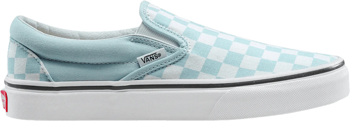 Pastel blue slip on vans deals
