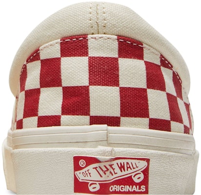 Vans OG Classic Slip-On LX 'Red Checkerboard' Merah Petak-Petak VN0A32QNP4H Sizing Vans OG Classic Slip-On LX 'Red Checkerboard' Merah Petak-Petak VN0A32QNP4H