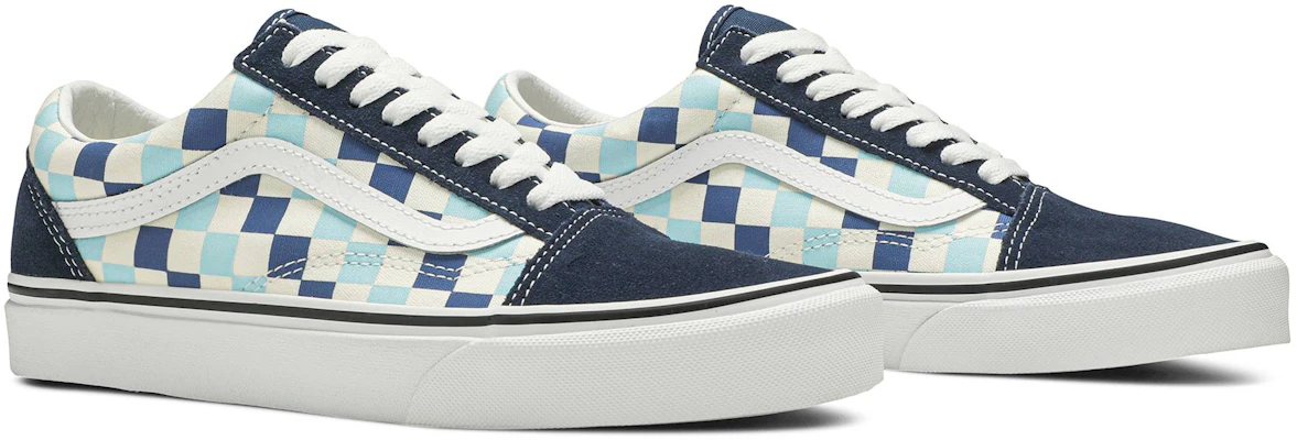 Vans old skool 2025 checkerboard blue topaz