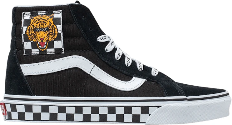 Tiger check 2025 vans sk8 hi