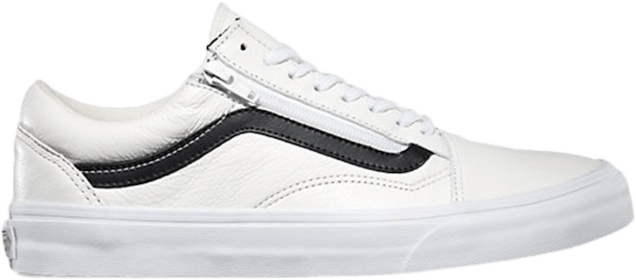 White vans with best sale zipper