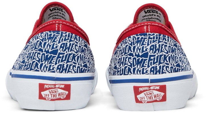 Fucking Awesome x Vans Authentic C Pro 'Red Blue' VN0A4BOZSK9 Details for Fucking Awesome x Vans Authentic C Pro 'Red Blue' VN0A4BOZSK9