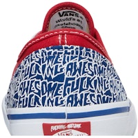 반스 어센틱 프로 "레드 블루", 퍼킹 어썸 콜라보 VN0A4BOZSK9 Sizing 반스 어센틱 프로 "레드 블루", 퍼킹 어썸 콜라보 VN0A4BOZSK9