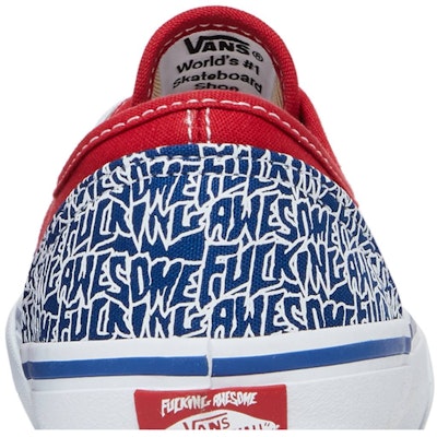 Fucking Awesome x Vans Authentic C Pro 'Red Blue' VN0A4BOZSK9 Sizing Fucking Awesome x Vans Authentic C Pro 'Red Blue' VN0A4BOZSK9