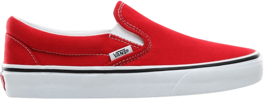 Racing red 2025 slip on vans