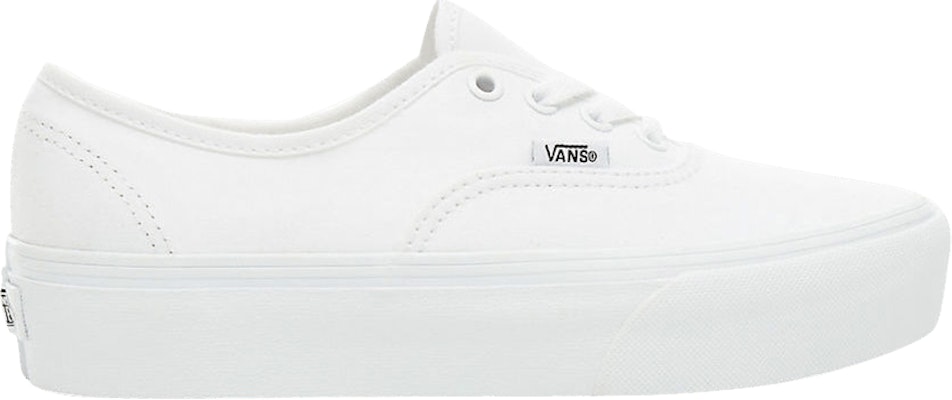 White authentic 2025 platform vans