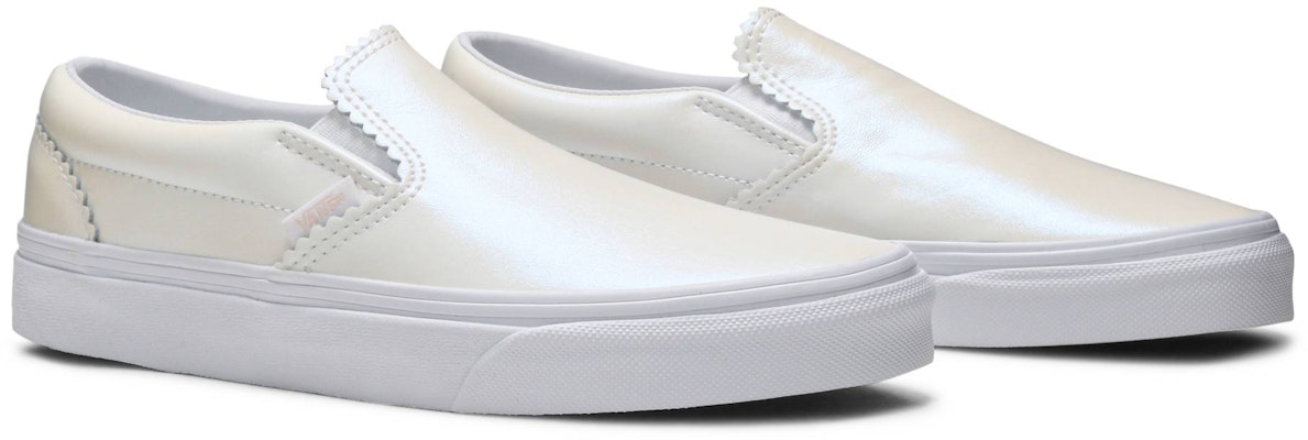 Pearl suede top slip on vans