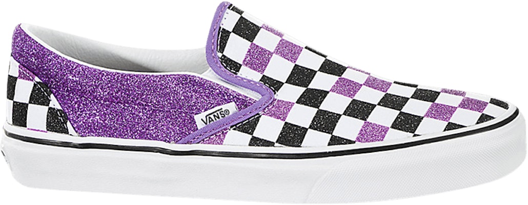 Purple glitter 2025 checkered vans