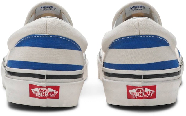 Vans Classic Slip-On 98 DX 'Anaheim Factory - Blue Stripes' VN0A3JEXVN0 Details for Vans Classic Slip-On 98 DX 'Anaheim Factory - Blue Stripes' VN0A3JEXVN0
