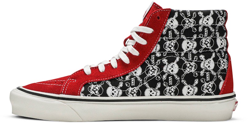 Vans Sk8-Hi 38 DX 'Skulls Merah Hitam' VN0A38GFX7Z Lookbook Vans Sk8-Hi 38 DX 'Skulls Merah Hitam' VN0A38GFX7Z