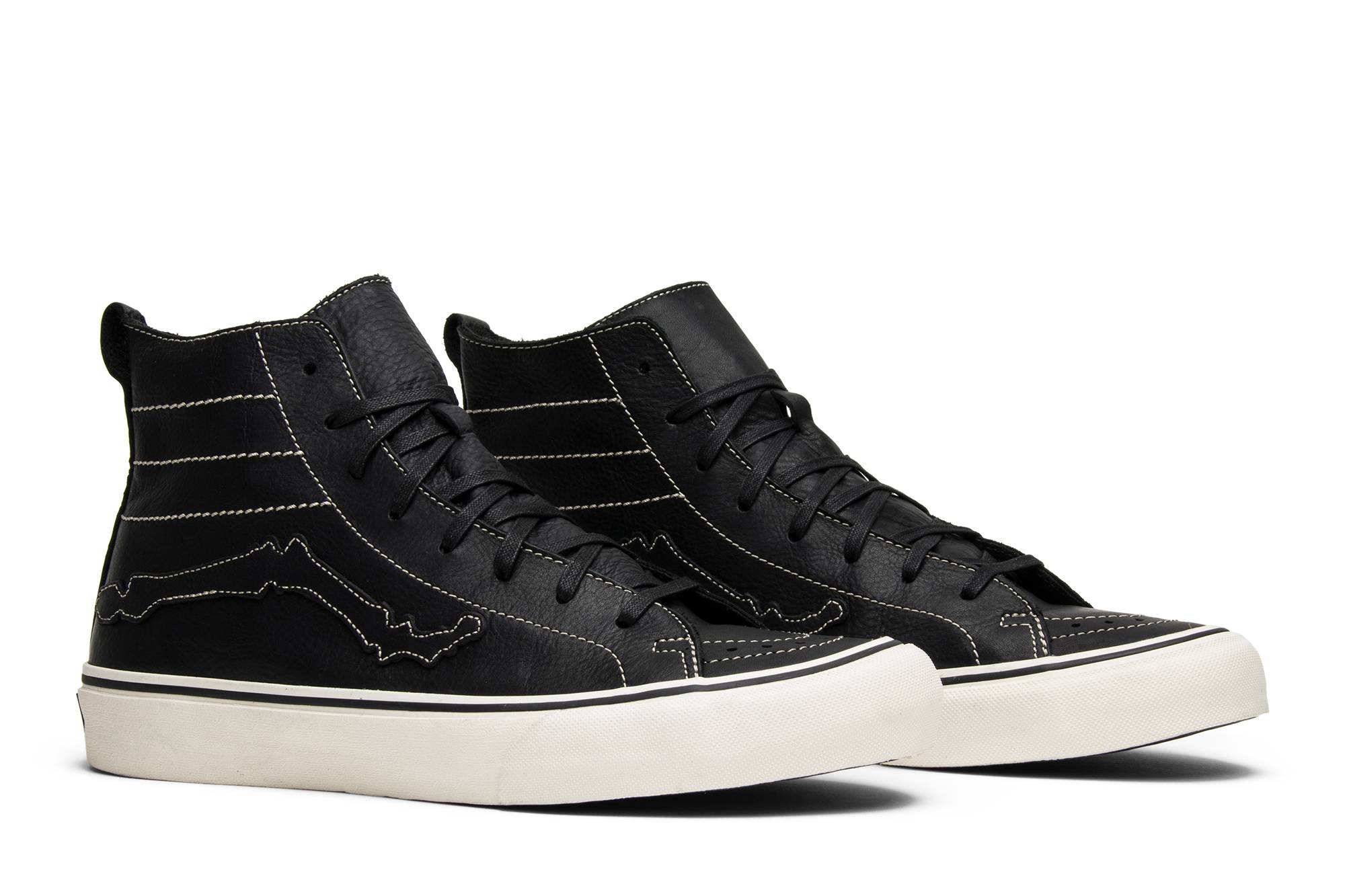 Cheap Blends x Vans Sk8-Hi Decon LX 'Black Bones' Sepatu Hitam Tulang VN0A2YKTJ9G