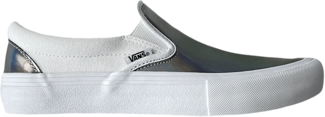 Iridescent vans top slip on
