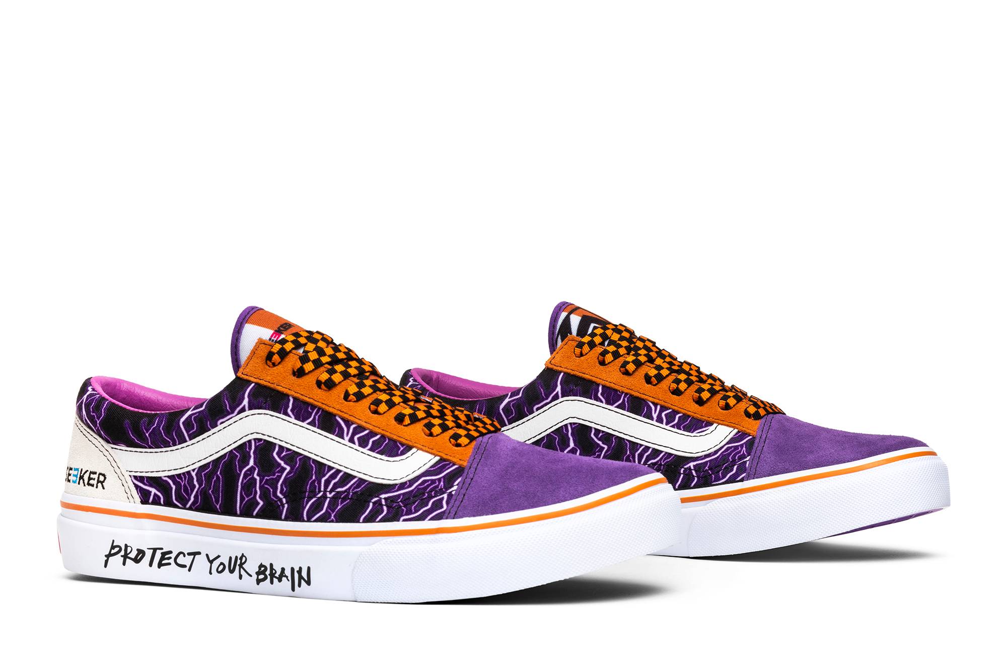 Cheap 마인드시커 x 반스 올드스쿨 "퍼플 라이트닝" V36MINDSEEKER-003