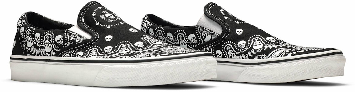 Vans 经典一脚蹬 "黑色班丹纳" VN0A33TBD9S Cheap Vans 经典一脚蹬 "黑色班丹纳" VN0A33TBD9S