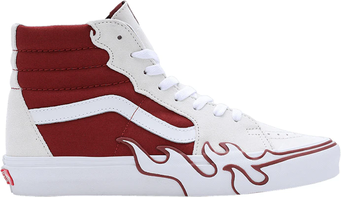 Red and 2025 white flame vans