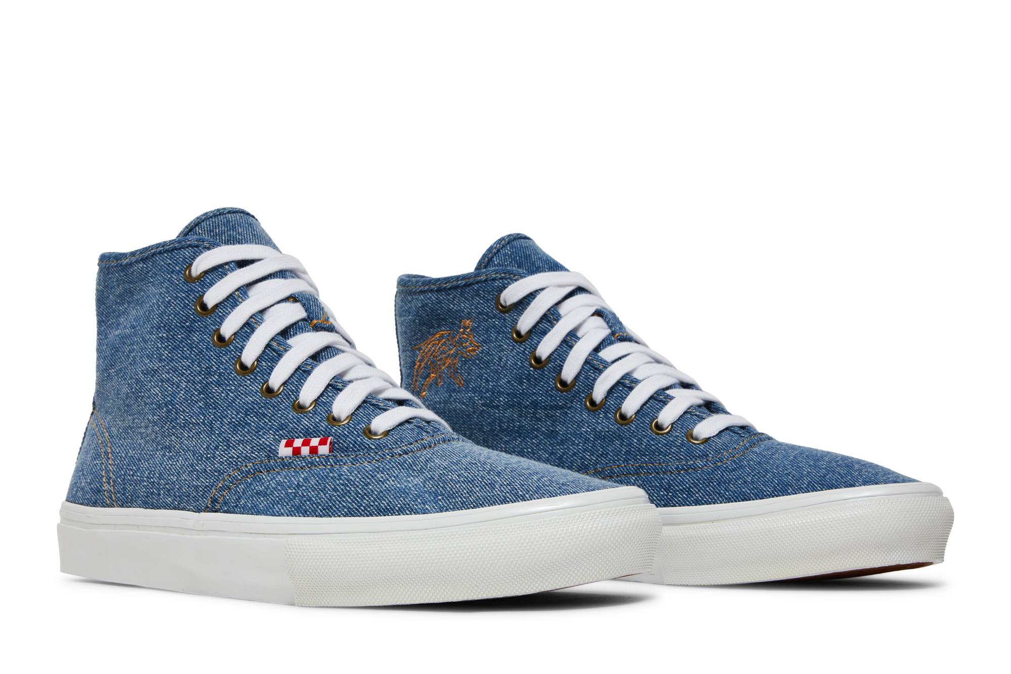 Hockey Vans Skate Authentic High 'Andrew Allen - Denim' 圖 8