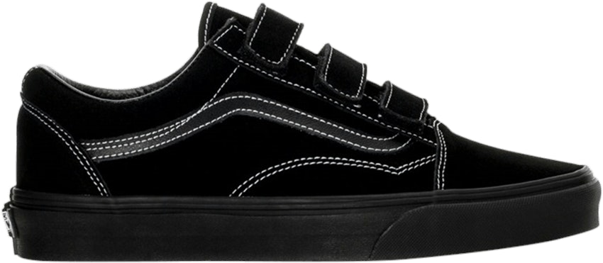 Black and white velcro top vans