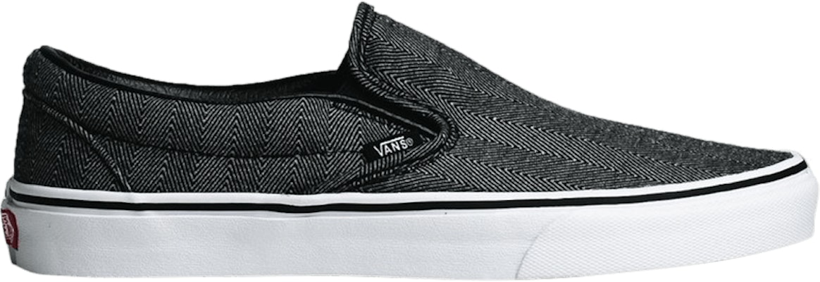 Vans classic slip on herringbone hot sale