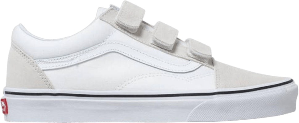 White old 2025 skool velcro vans