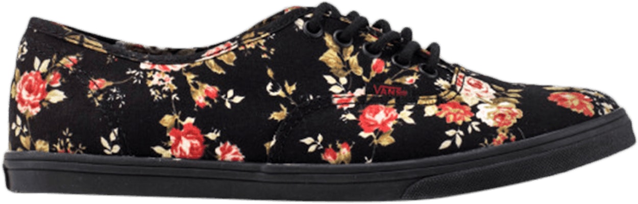Vans floral authentic hot sale lo pro womens shoes