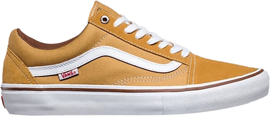 Vans old skool pro amber & white shoes sales