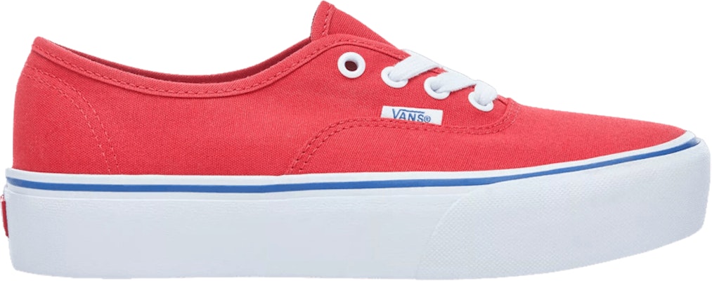 Vans authentic 2025 platform red