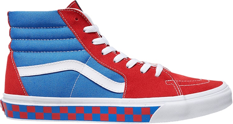 Red and blue high 2025 top vans
