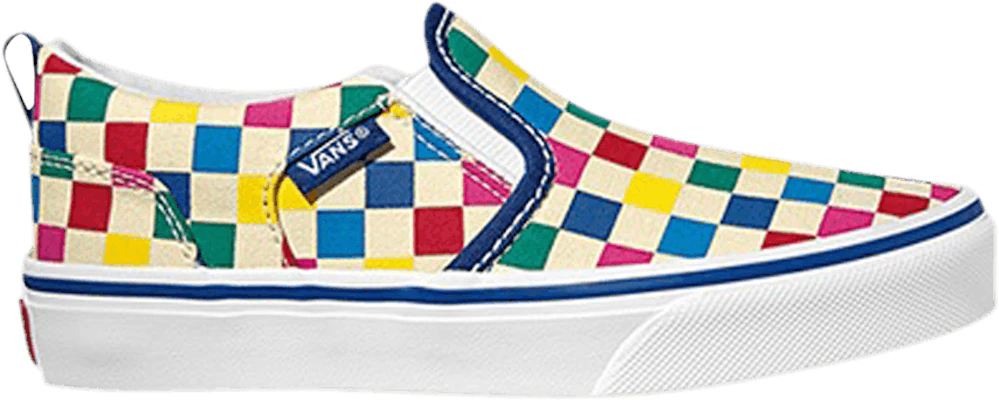 Grade School Vans Asher Checkerboard Multi VN0A38DSU32
