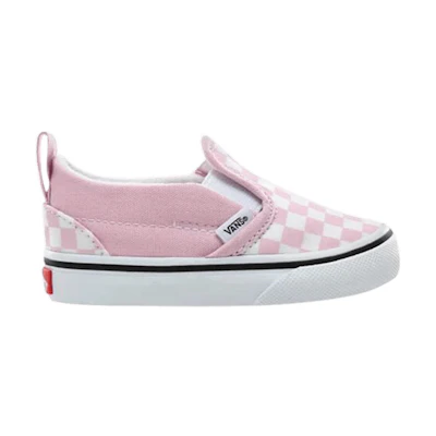 (TD) Vans Slip-On Velcro 'Powder Pink Checkerboard'