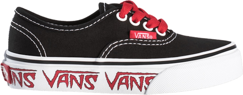 Toddler Vans Authentic Sketch Sidewall Black Red VN0A38E7Q6D