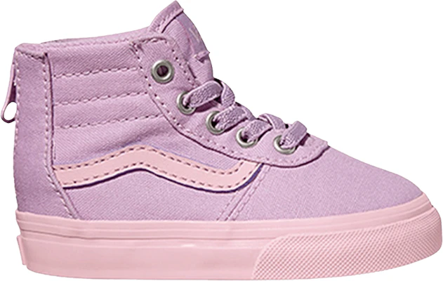 Light purple high top 2025 vans