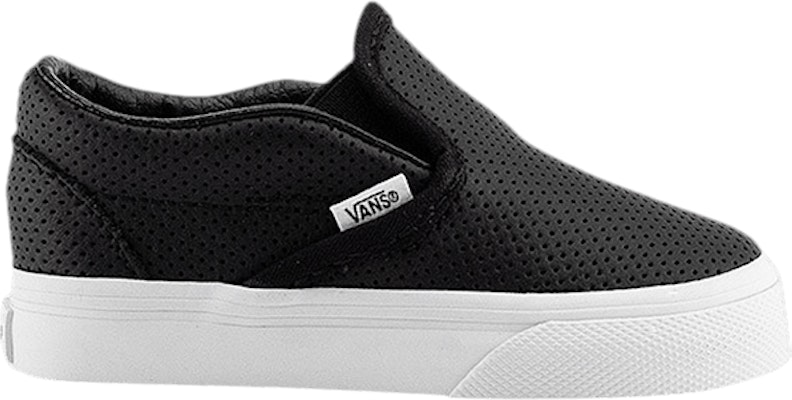 Toddler Vans Classic Slip On Perf Leather Black VN000ZCRDJ6