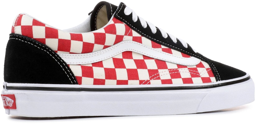 All red and black 2025 checkerboard vans