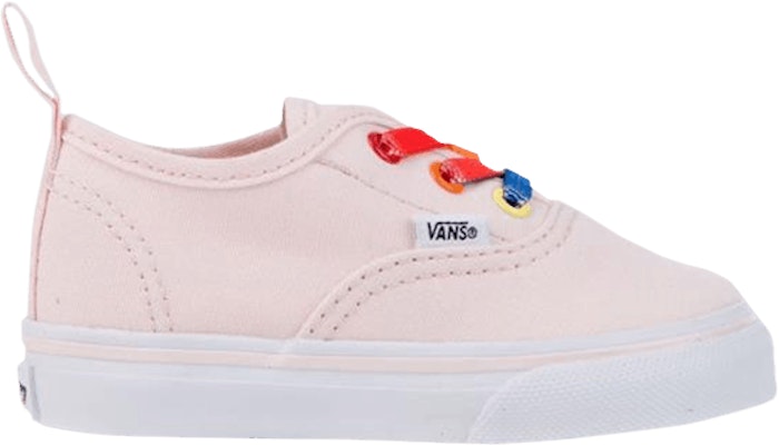 Toddler Vans Authentic Elastic Lace Rainbow Shine Heavenly