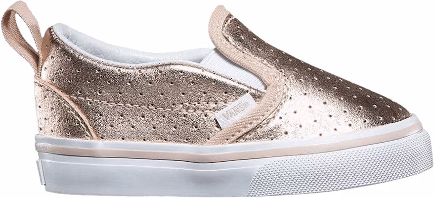Rose gold 2024 slip on vans