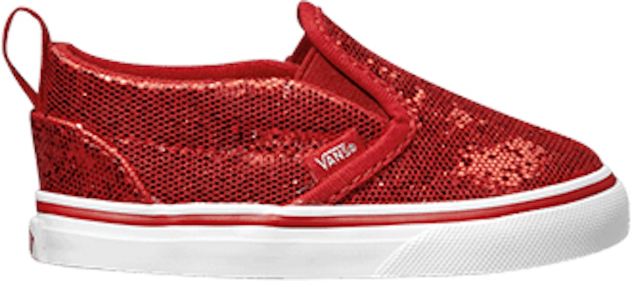 Vans clearance glitter red