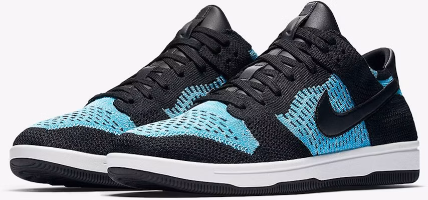 Nike dunk flyknit black/chlorine blue-summit white best sale