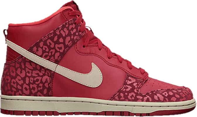 Women Nike Dunk High Skinny Red Leopard Print 429984 603