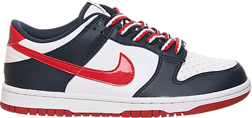 Grade School Nike Dunk Low Varsity Red Obsidian 306339 166