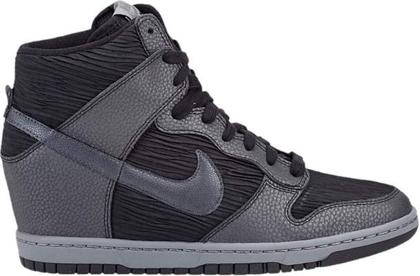 Women Nike Dunk Sky High Black Metallic Hematite 528899 015