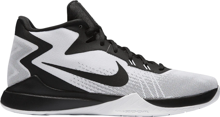 Men's zoom evidence basketball shoes - black/white deals