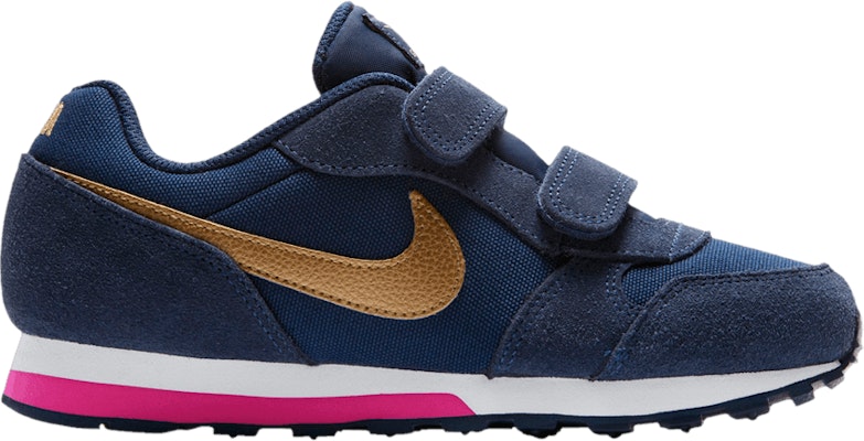 Preschool Nike MD Runner 2 Navy Metallic Gold 807320 406