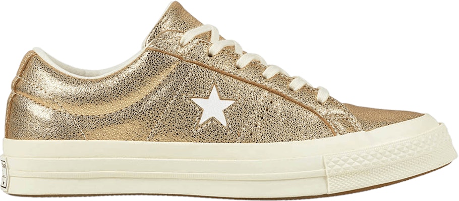 Converse one star metallic leather sneakers online