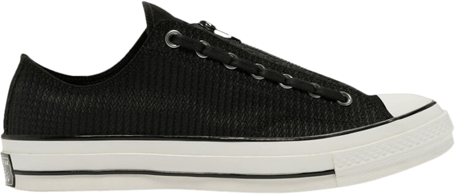Converse Chuck 70 Zip Low Embossed Suede Black Egret 169441C